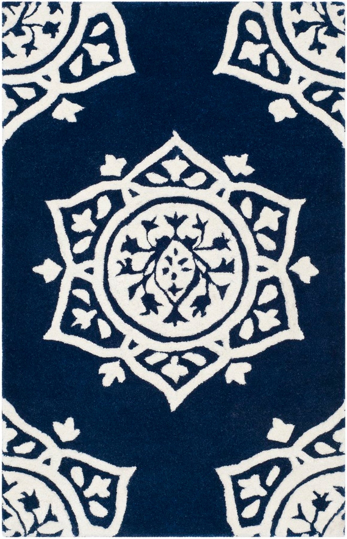 Bella Collection Hand-Tufted Pure Wool Rug: Blend of Traditional and Modern Design