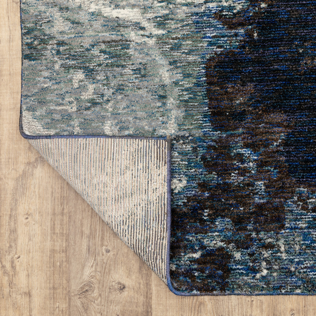 Stain-Resistant Gray Abstract Power Loom Area Rug for Cozy Home Decor