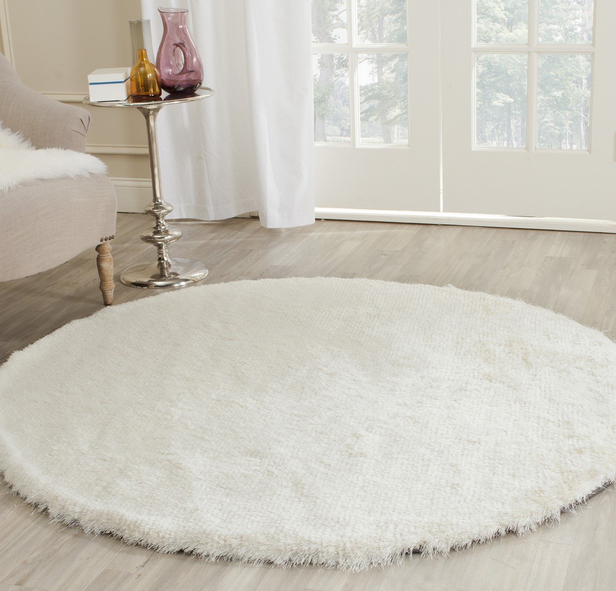 Luxurious Hand-Tufted Grey Shag Rug - Plush, Durable & Low-Maintenance for Modern Decor