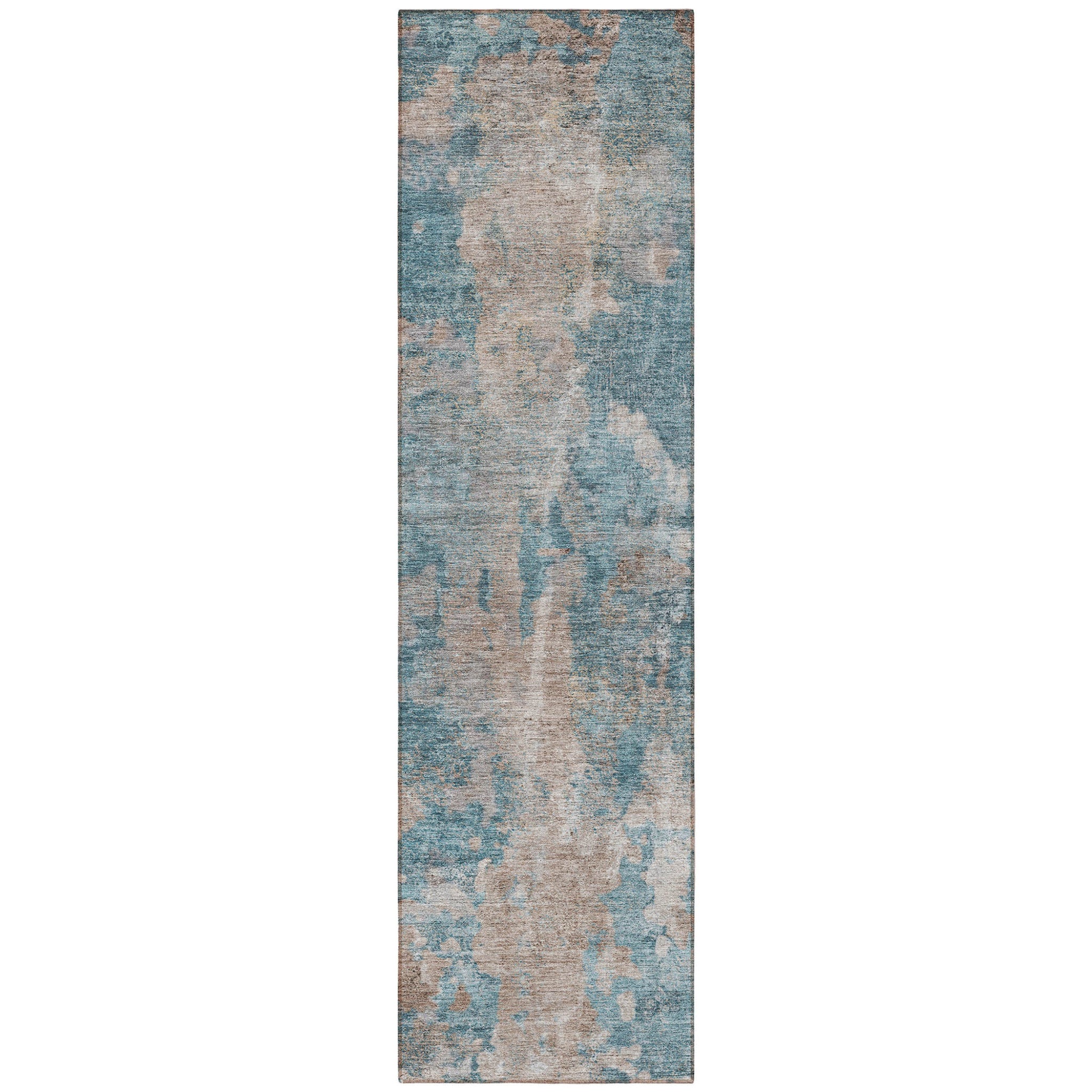Stylish and Contemporary Abstract Washable Runner Rug for Both Indoor and Outdoor Use, Stain-Resistant and Non-Skid