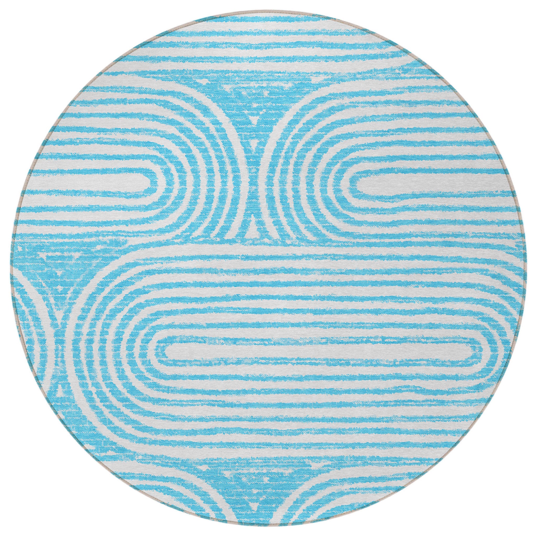 Modern Washable, Stain-Resistant & Non-Skid Abstract Indoor-Outdoor Runner Rug