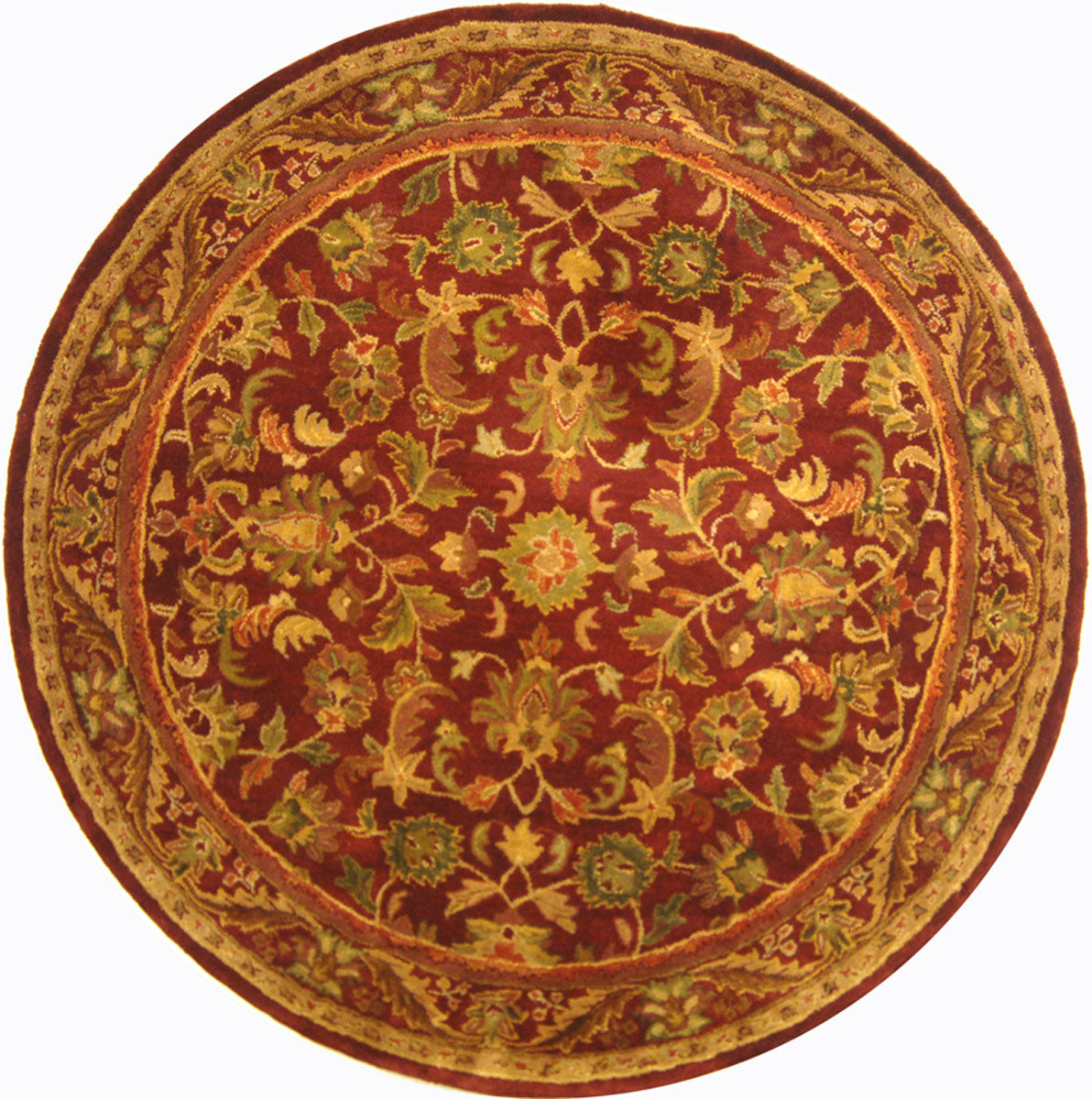 19th Century Inspired Hand-Tufted Wool Rug with Herbal Wash Elegance