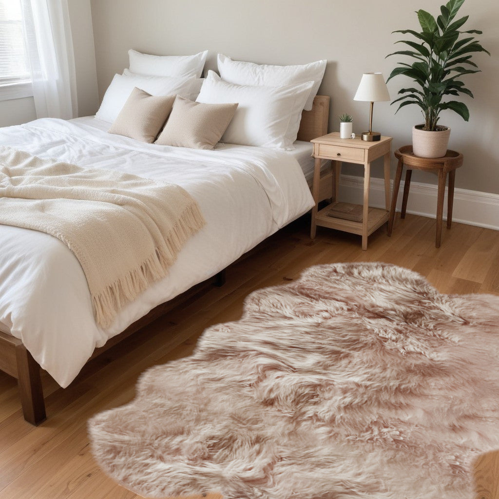 Exquisite Handmade Gold Animal Print Area Rug for a Sophisticated and Stylish Space Enhancement