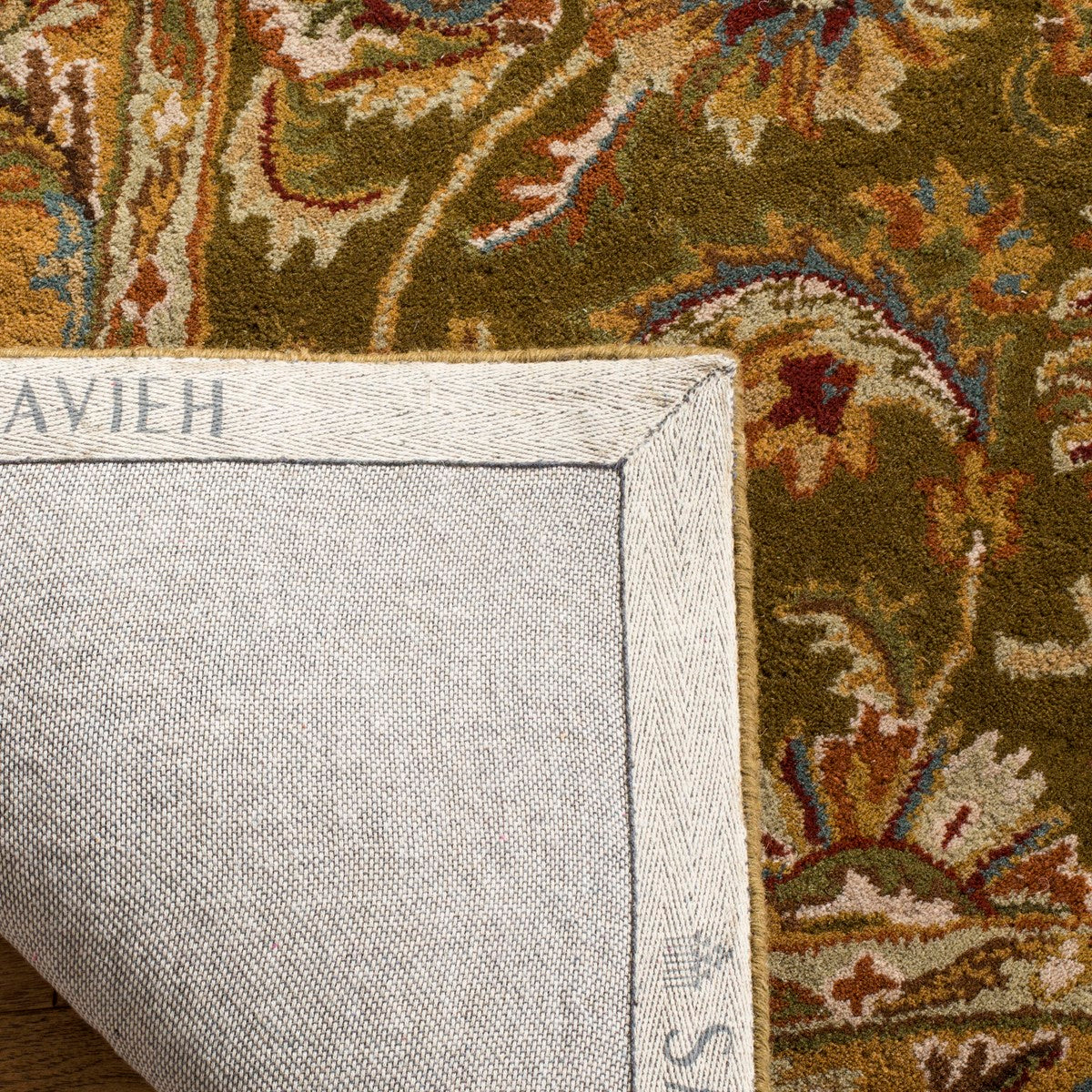 Elegant Hand - Tufted Wool Pile Rectangle Rug from India for Timeless Home Decor