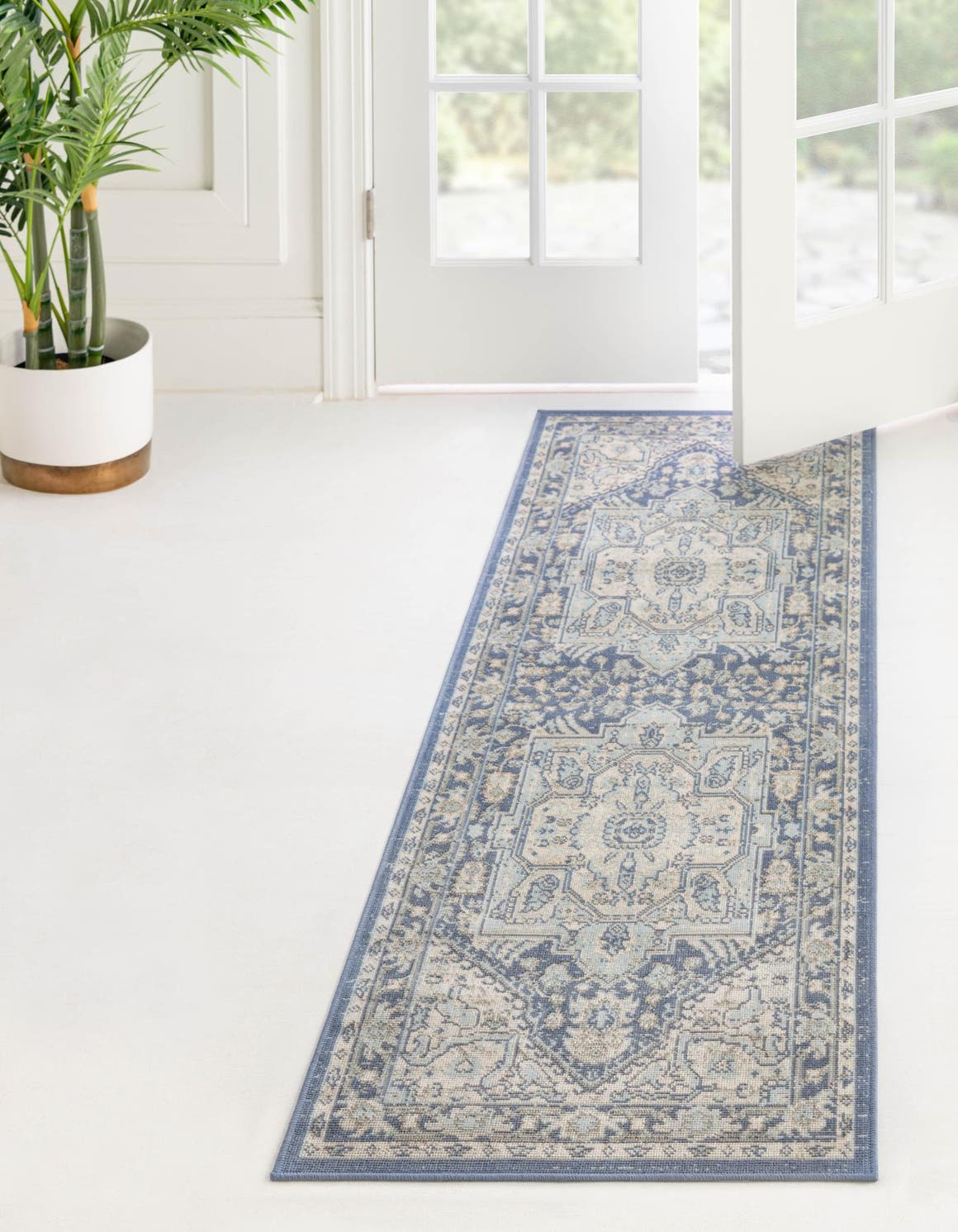 Exquisite Whitney Medallion Area Rug with Enchanting Floral Design, Durable and Easy - to - Maintain for Your Ideal Home Decor