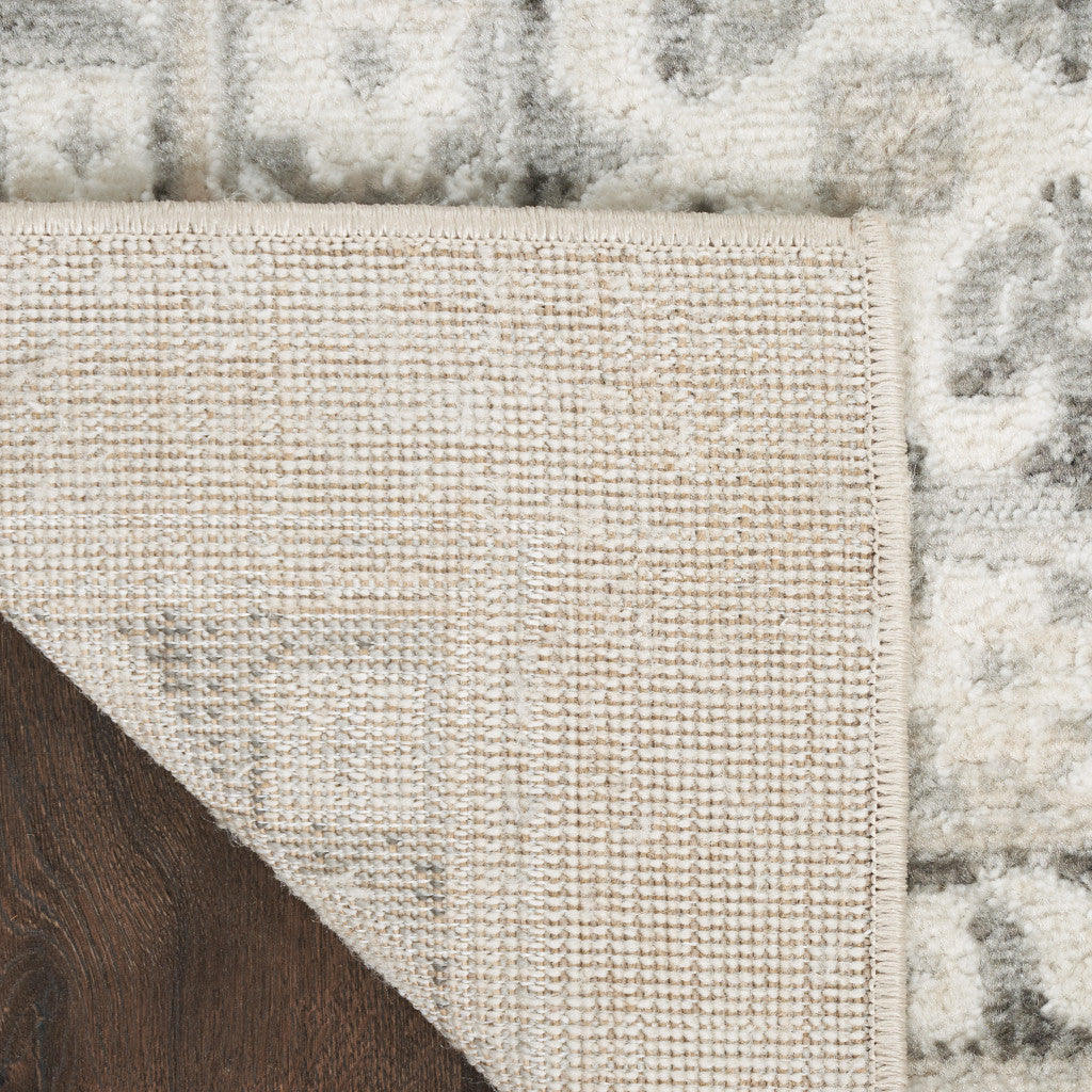 5' x 7' Gray Geometric Distressed Rectangle Area Rug for Stylish Home Decor