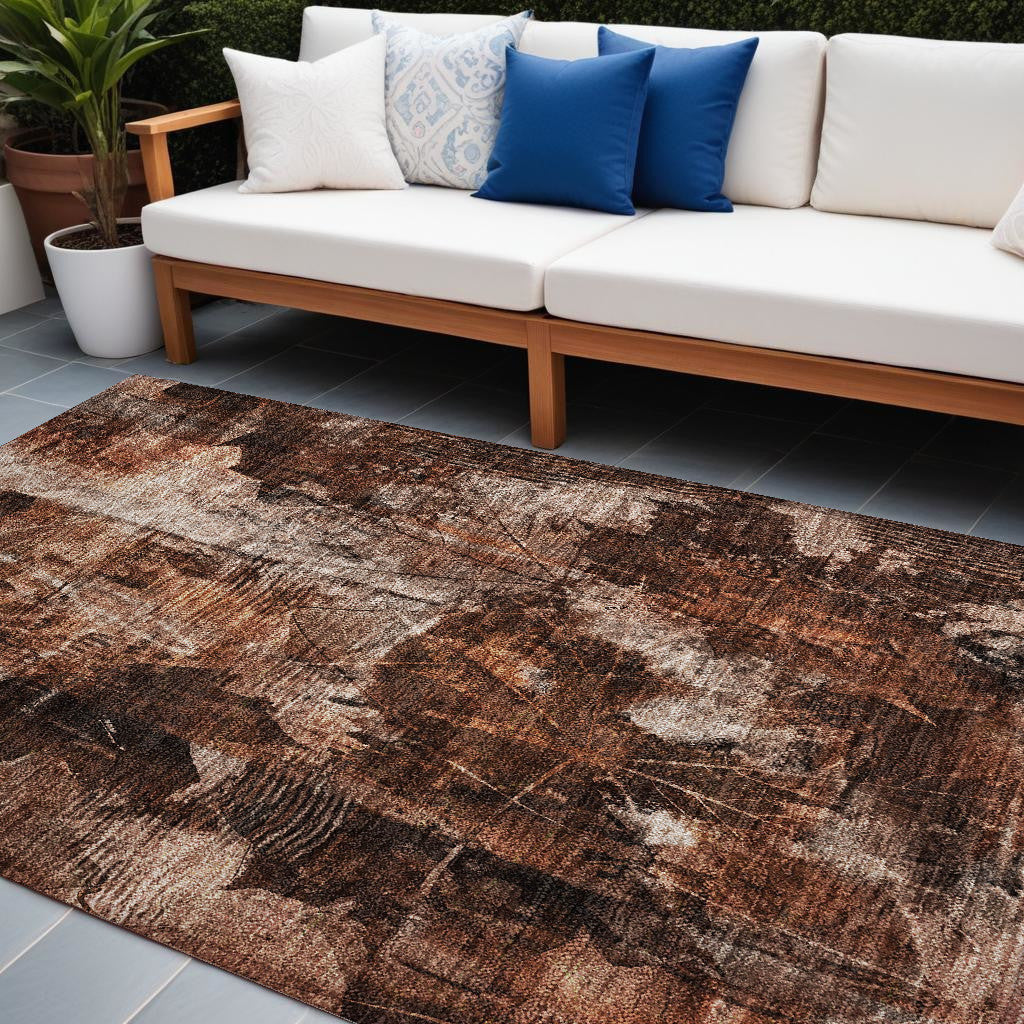 Elegant and Stylish Outdoor and Indoor Floral Non-Slip Washable and Stain-Resistant Runner Rug for Any Living Space
