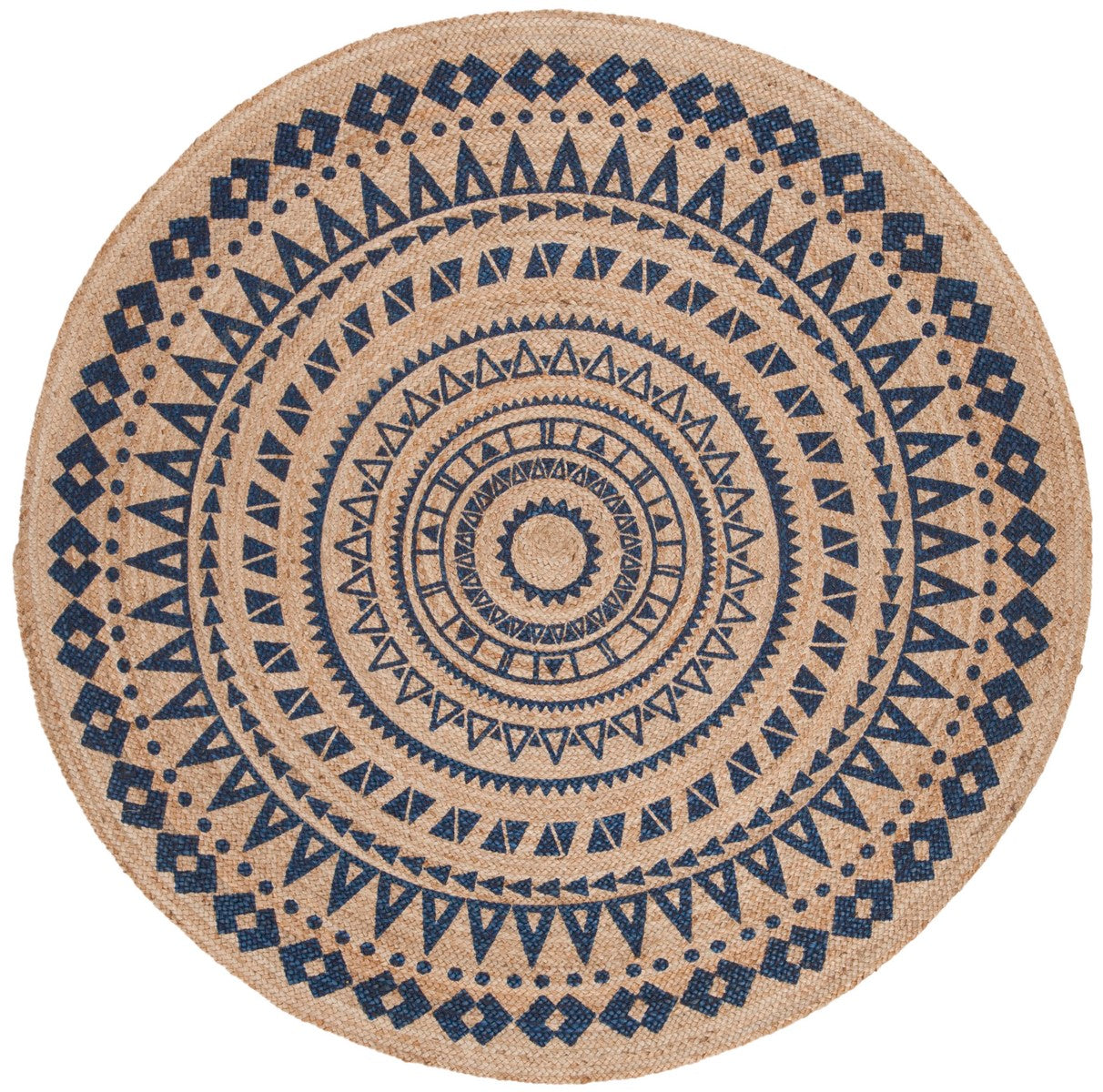 Stylish and Comfortable Natural Hand-Woven Jute Round Rug for an Eco-Friendly Home Decor