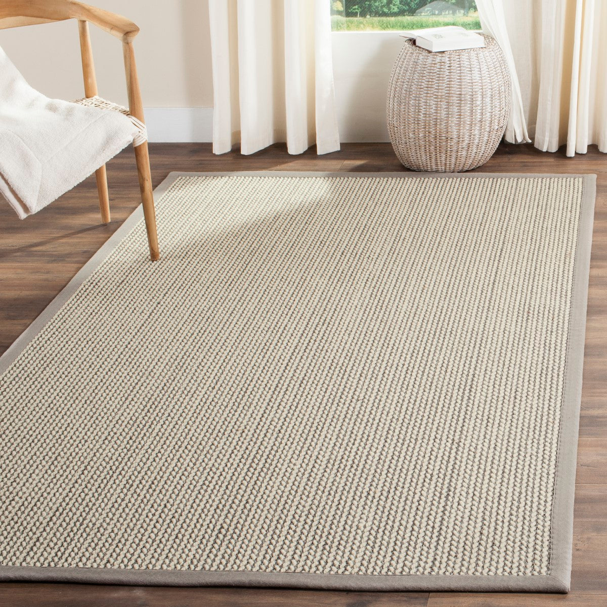 Soft, Textured, and Environmentally - Friendly Power Loomed Natural Coastal - Inspired Rug for Every Home Decor Style