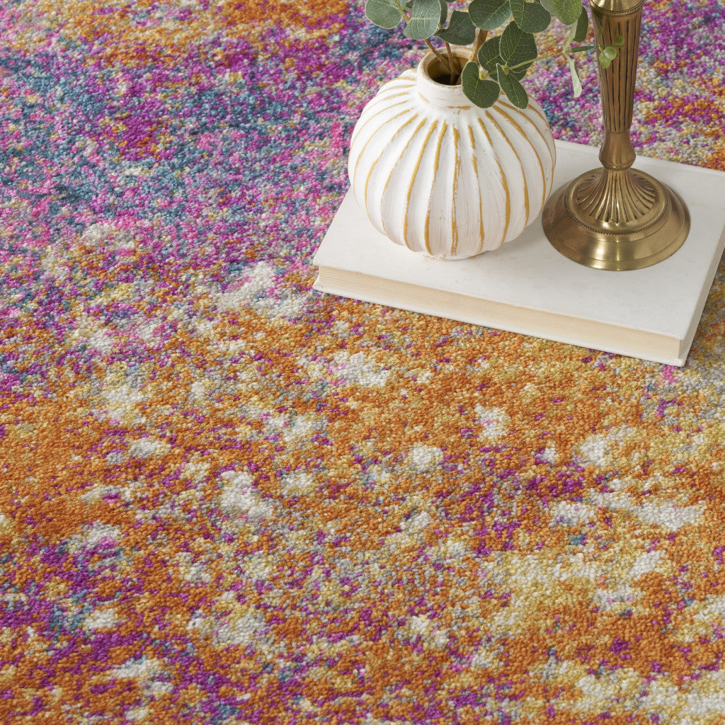 Sunset Abstract Power Loom Runner Rug - Durable & Stylish for Room Enhancement