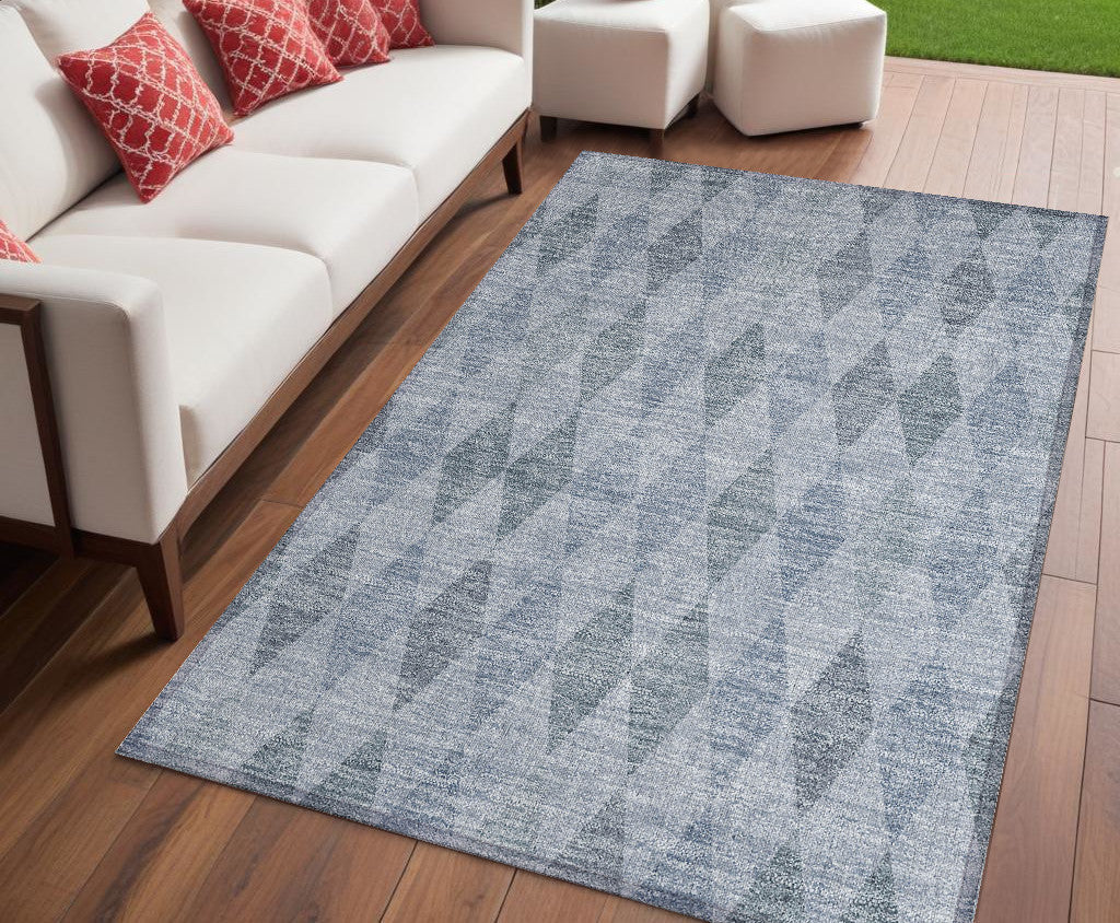 Washable, Stain-Resistant & Non-Skid Geometric Purple Outdoor Runner Rug for Your Space