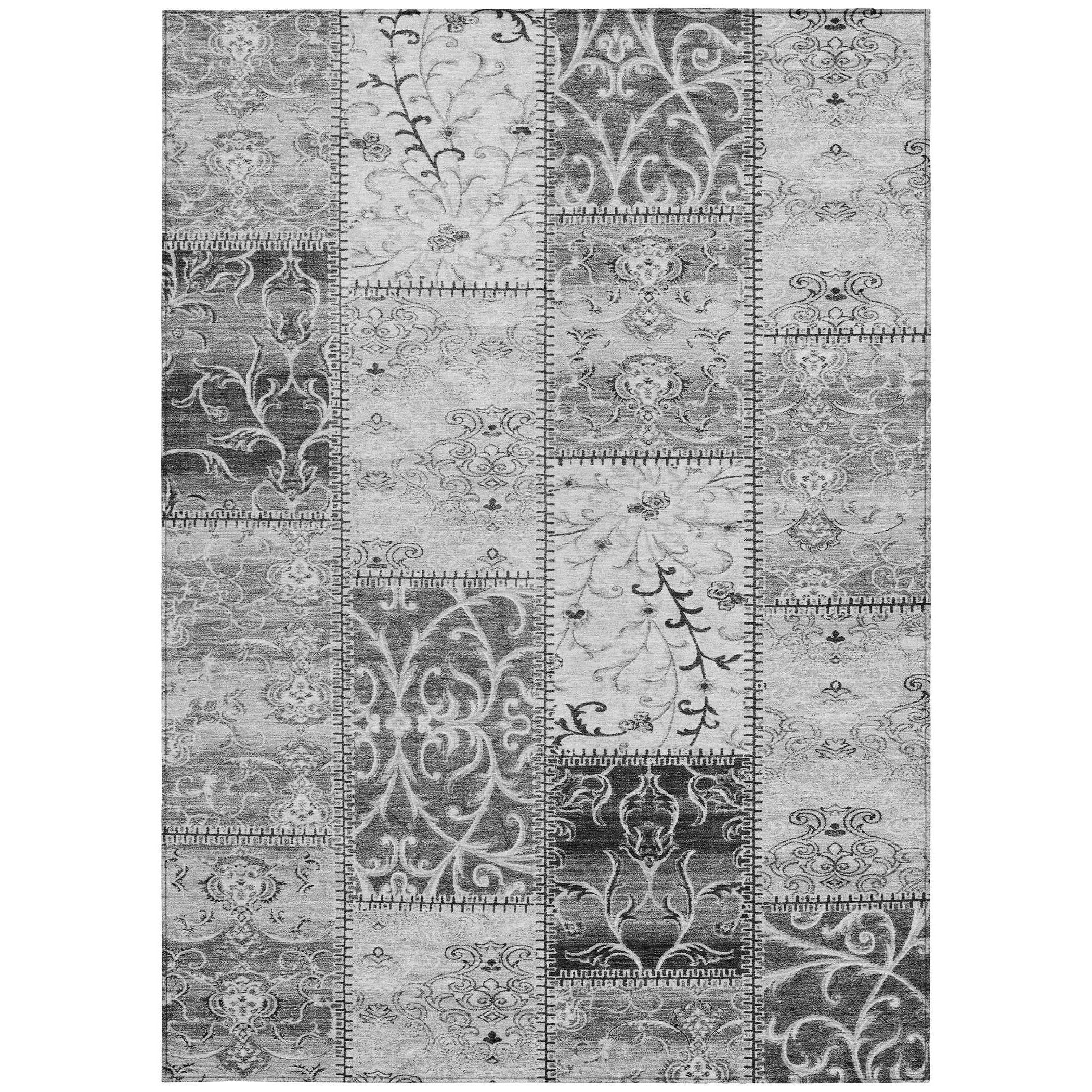 Stylish and Washable Outdoor and Indoor Runner Rug with Patchwork Design for Versatile Use