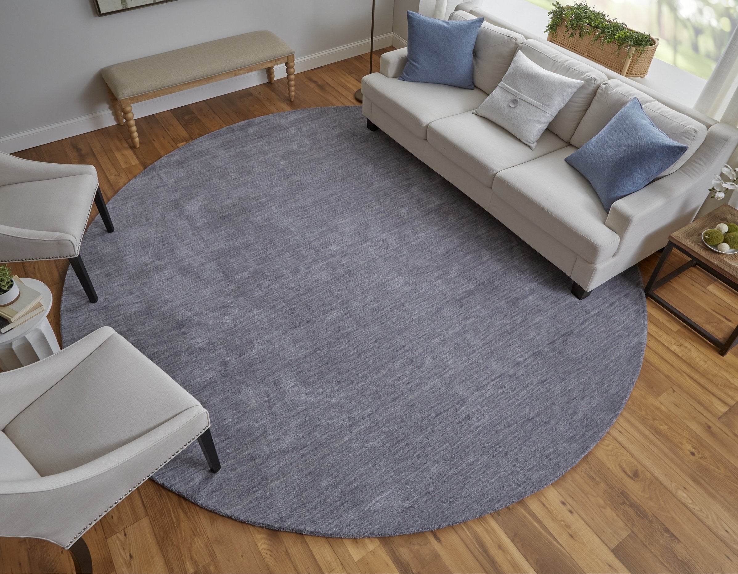Stylish and Stain-Resistant Hand Woven Wool Area Rug - Luna Collection, Perfect for High Traffic Spaces and Interior Decor