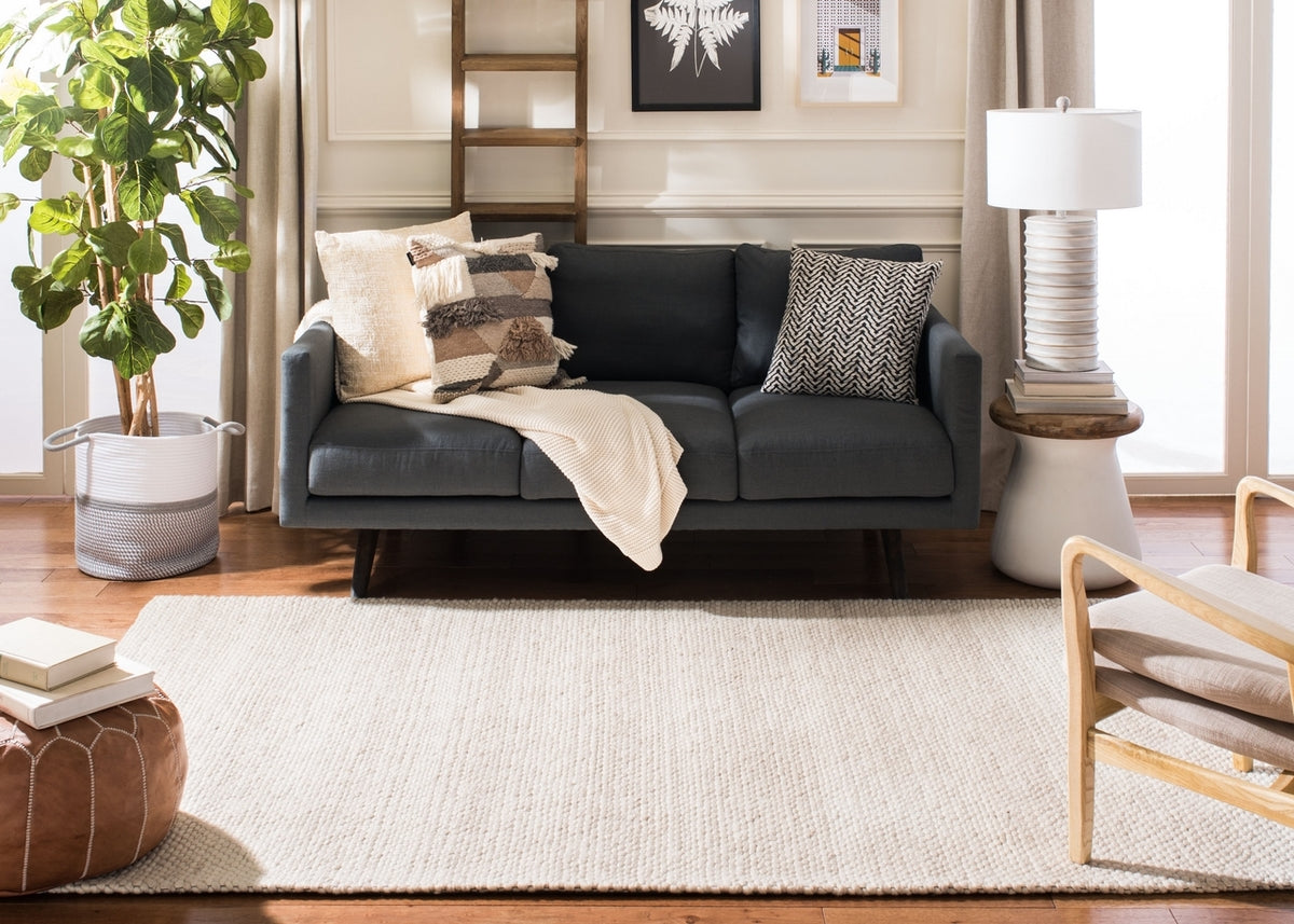 Exquisite Marbella Hand-Woven Luxury Area Rug - Premium Wool-Cotton Blend with Distinctive Rectangle Design for Sophisticated Spaces