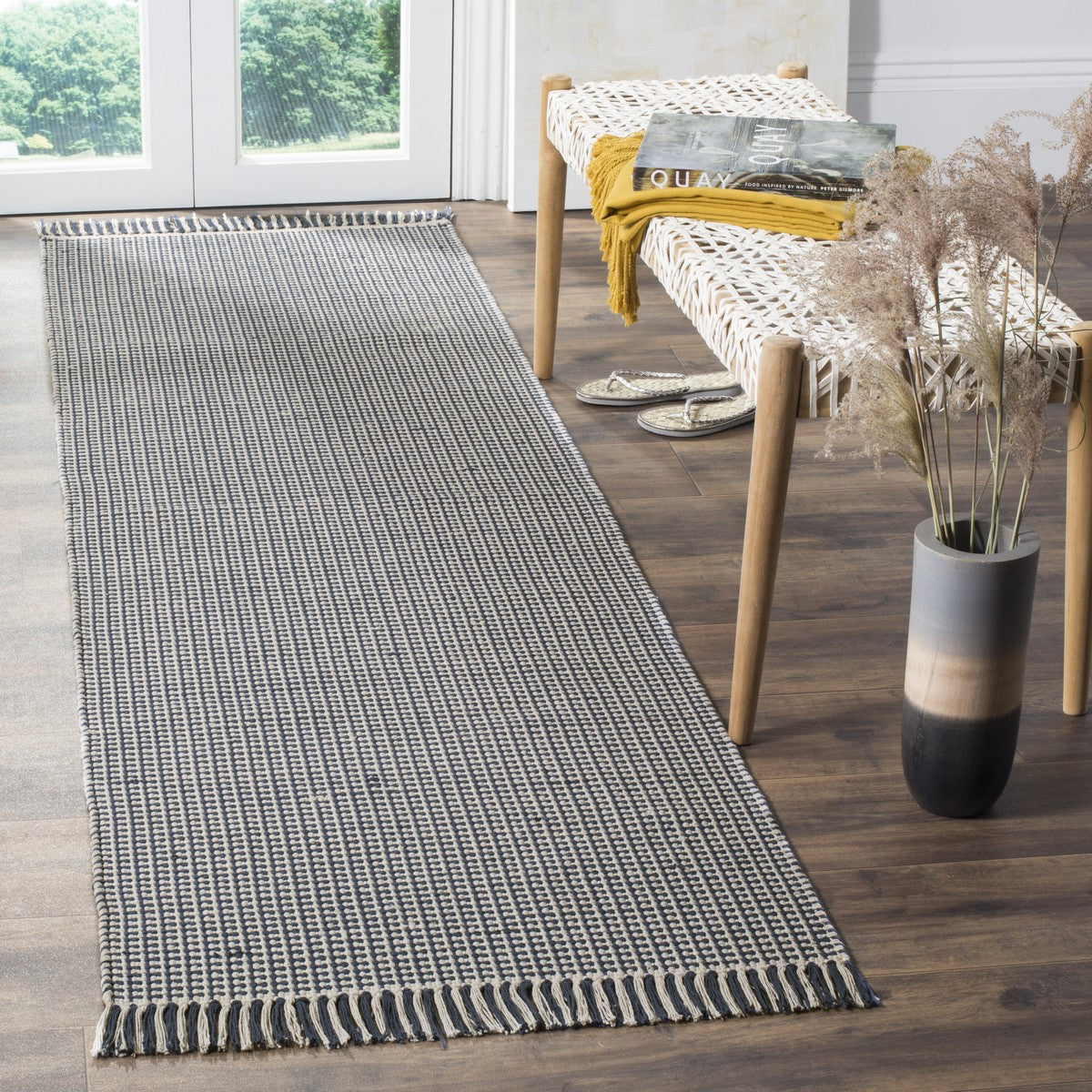 Exquisite Montauk Hand-Woven Indian Cotton Area Rug - Ideal, Durable, and Stylish for Every Space