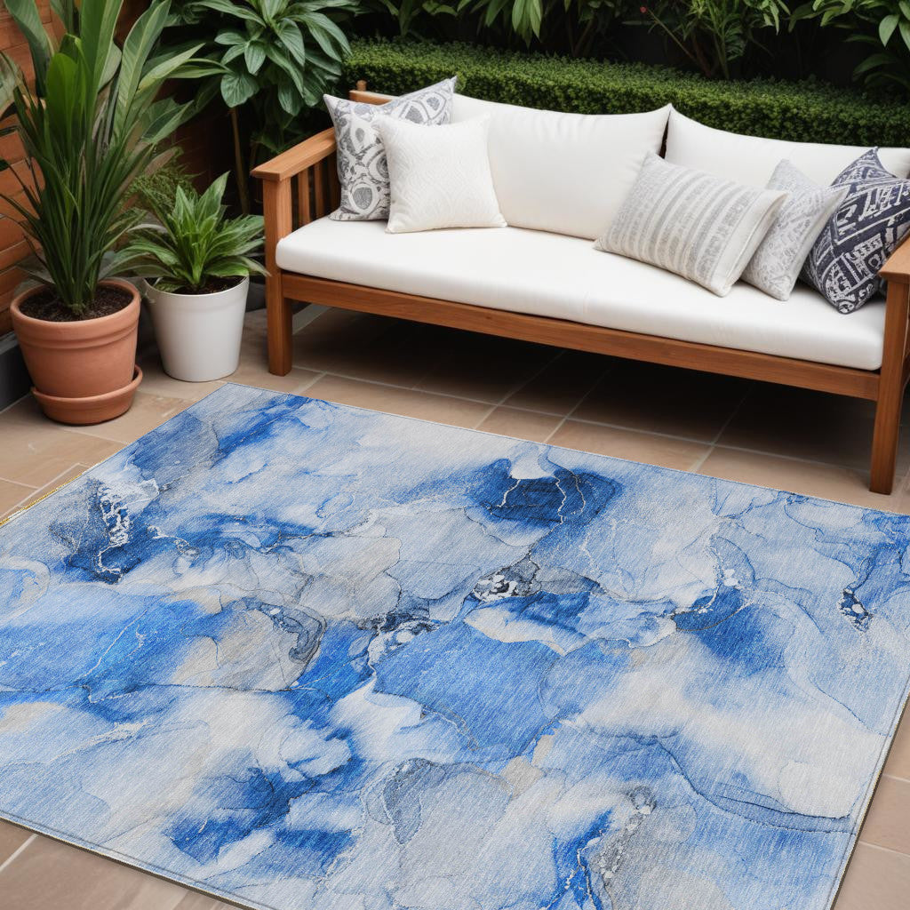 Stylish and Functional Outdoor Abstract Washable Runner Rug with Stain Resistance and Non - Skid Feature for Any Indoor or Outdoor Space