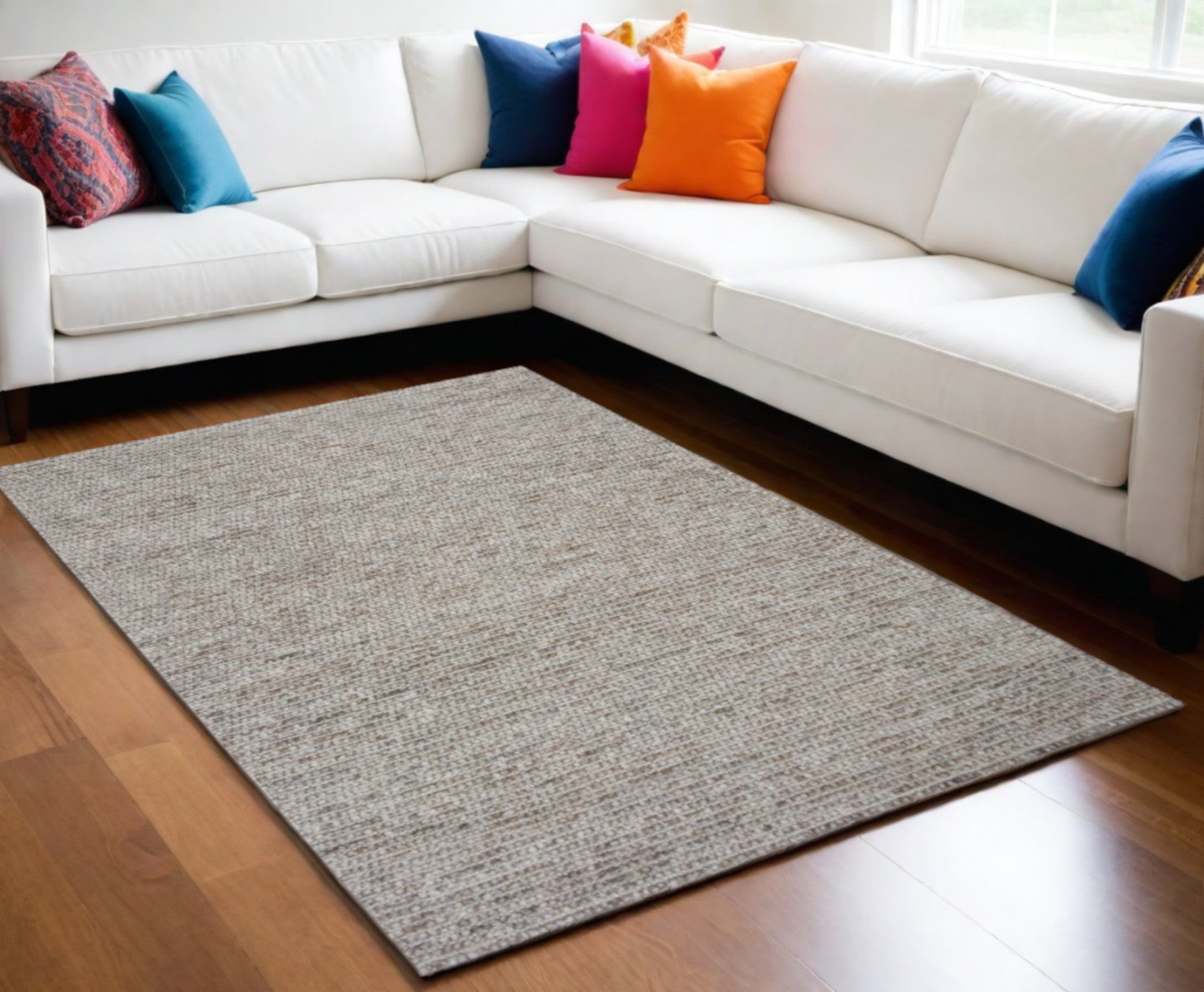 Stylish Nubby Boucle Berber Area Rug - 100% New Zealand Wool for Elegant Home Decor