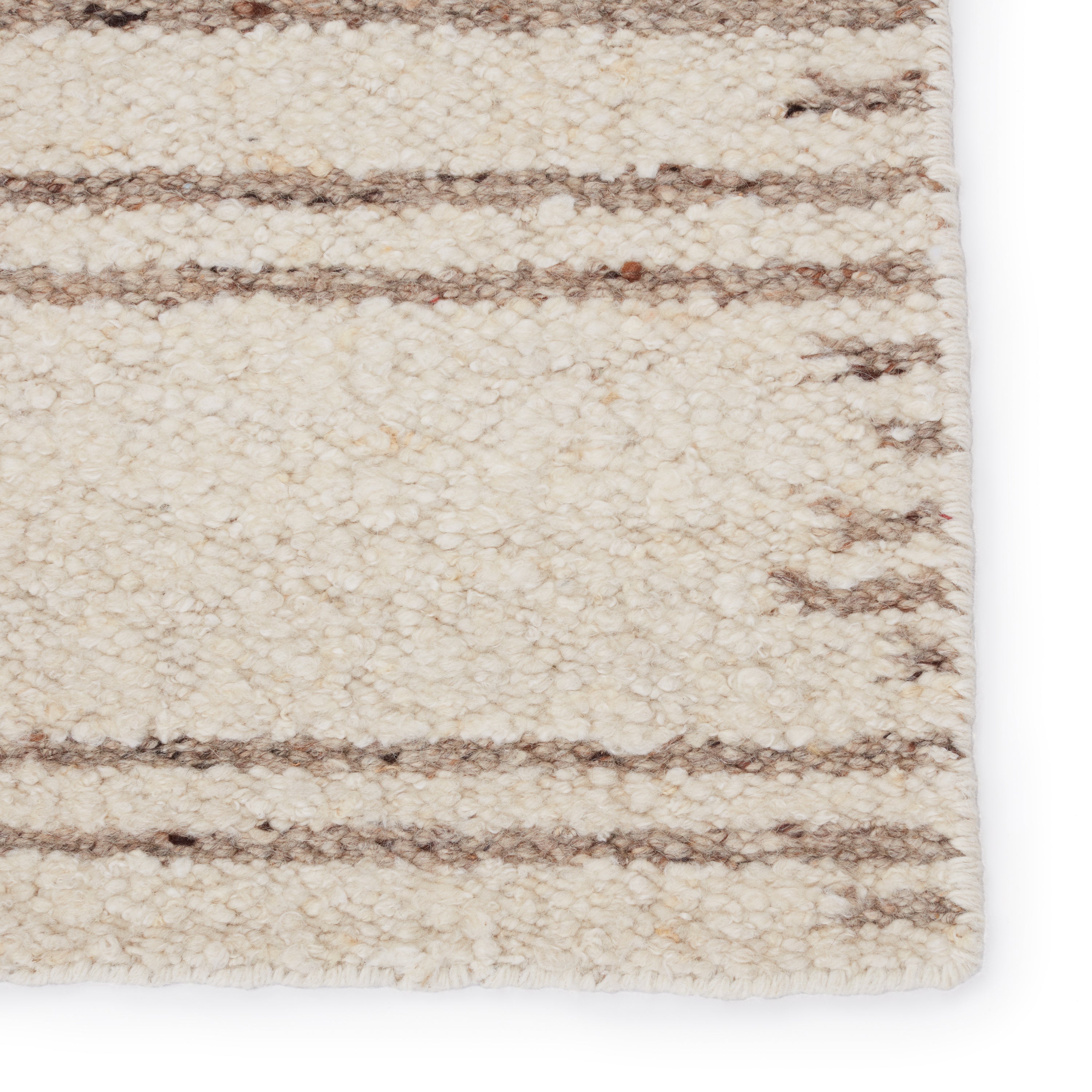 Mendoza Handmade 100% Wool Contemporary Area Rug in Modern Kilim Style Featuring Striped Design and Comfortable Texture