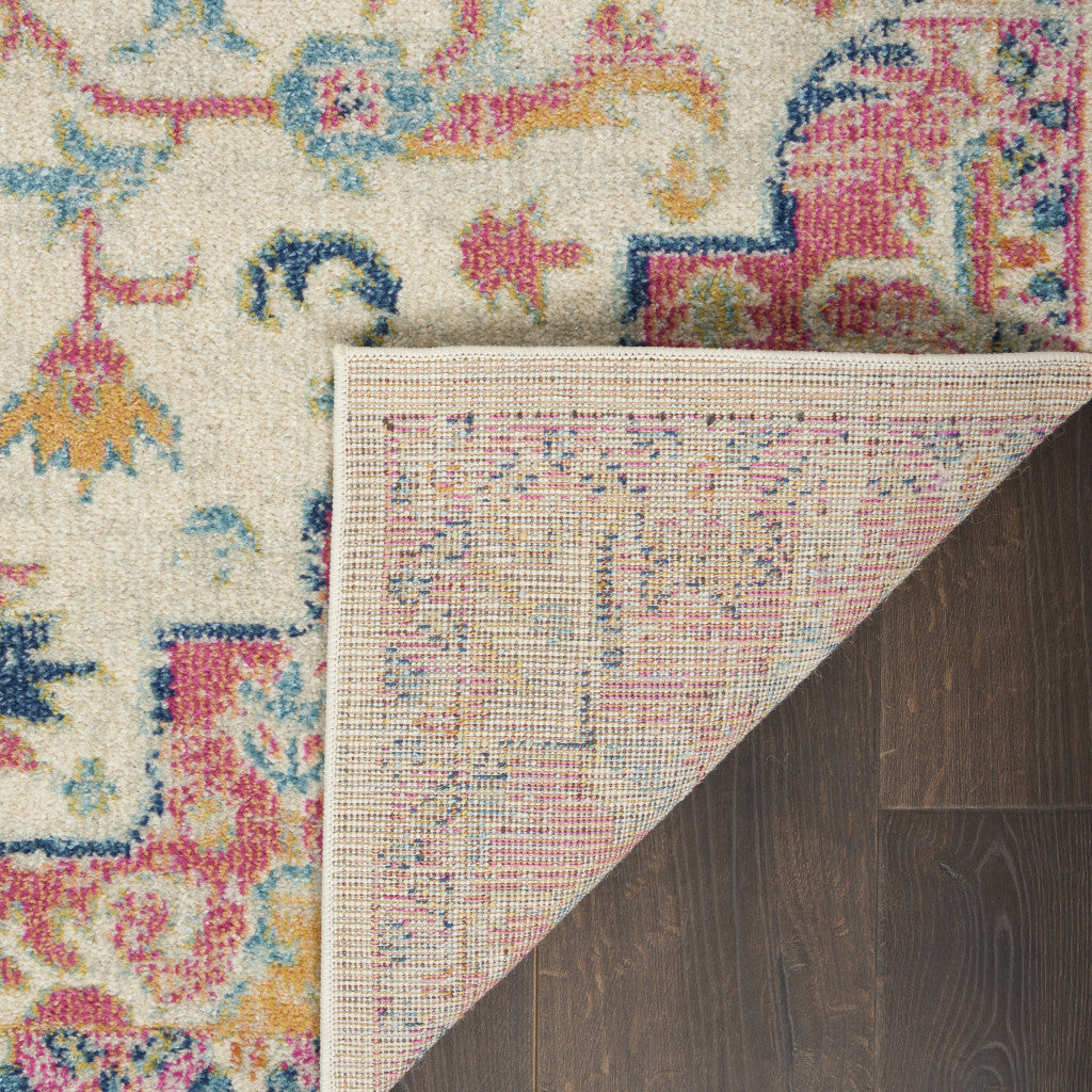 Stylish and Durable Southwestern Pink & Ivory Dhurrie Area Rug for Any Living Space