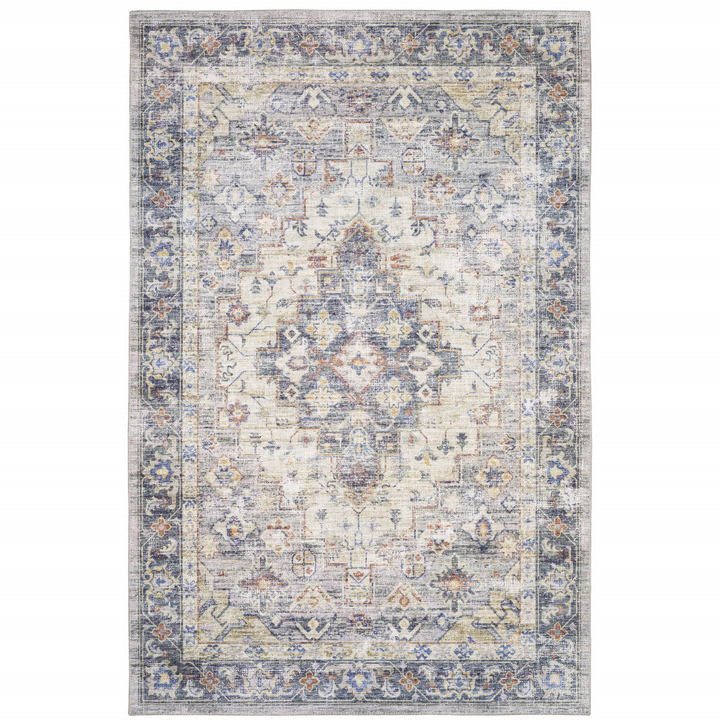 Stain-Resistant Oriental Runner Rug in Vibrant Colors for Kid & Pet Spaces