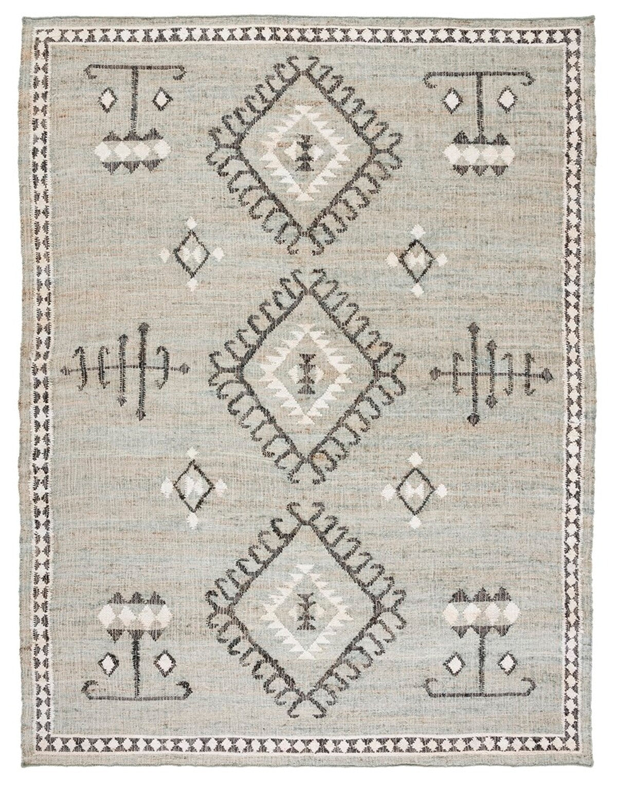 Eco-Friendly Indian-Made Kilim Jute Pile Rug with Stylish Flat Weave Design