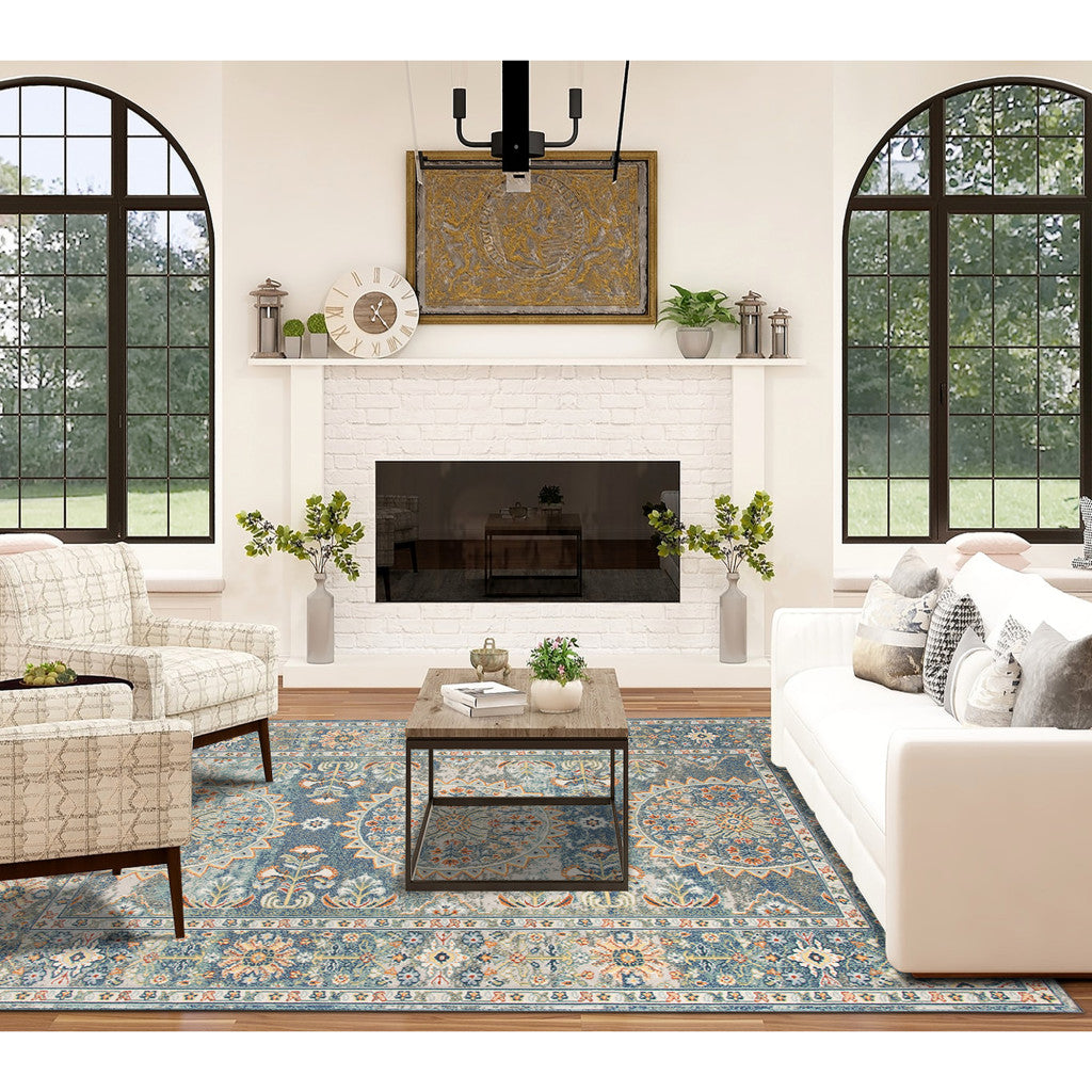 High - Quality Stain - Resistant Outdoor and Indoor Floral Medallion Area Rugs for Stylish Living Spaces