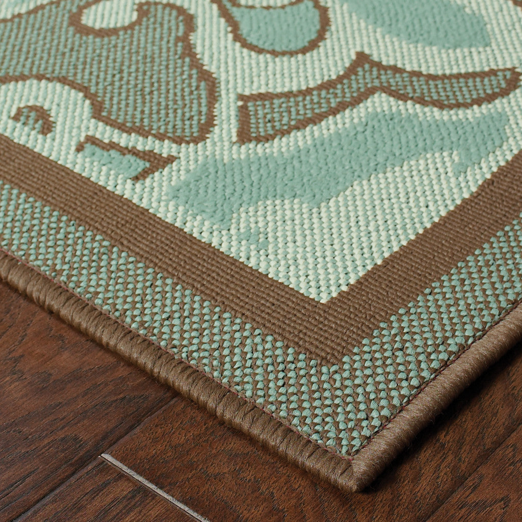Stylish and Comfortable Blue Oriental Stain-Resistant Indoor-Outdoor Area Rug for Any Living Space