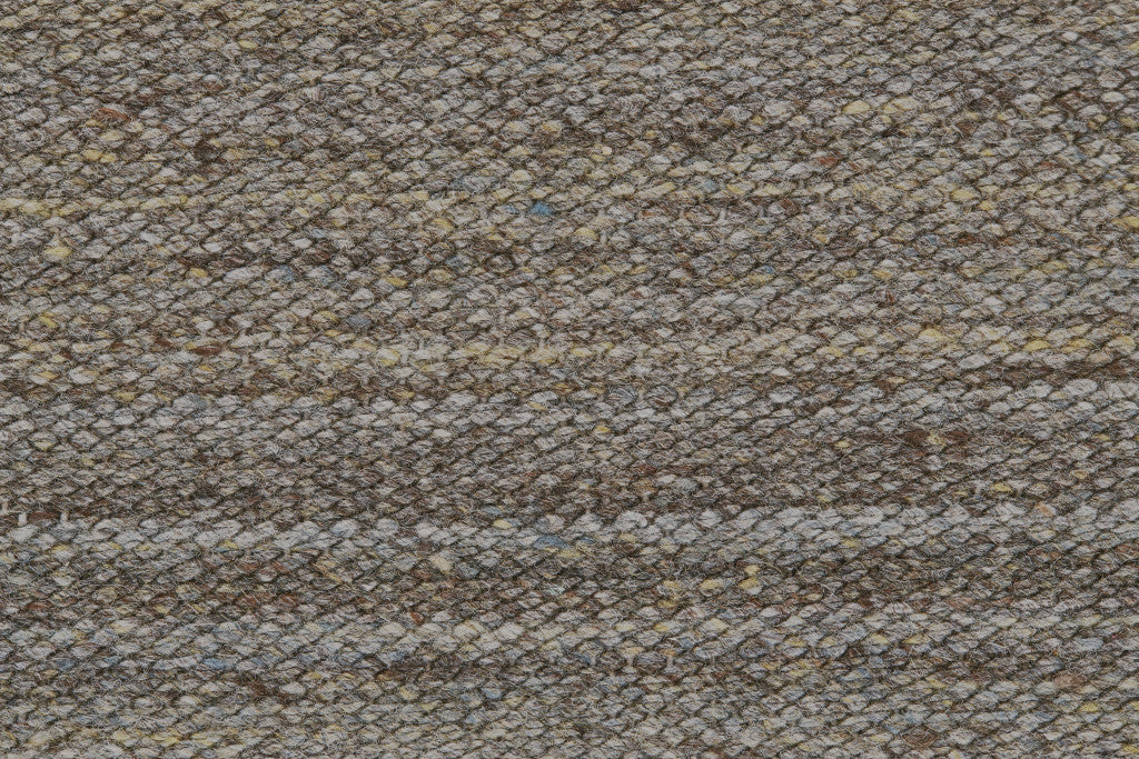 Stunning Striped Hand-Woven Wool Area Rug with Stain-Resistant Functionality and Artisanal Uniqueness