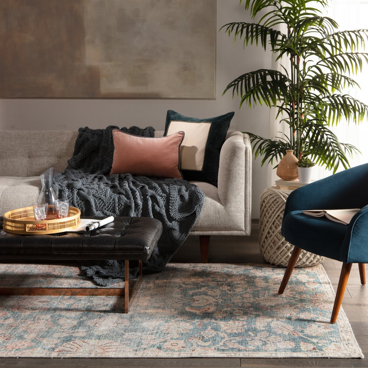 Boheme Bardia BOH08 Power-loomed Machine-made Indoor Rug - 78% Cotton, 22% Polyester, Vintage Oriental Style