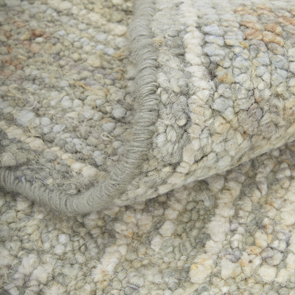 Exquisite Hand-Knotted Gray and Brown Wool Floral Area Rug for Stylish Homes