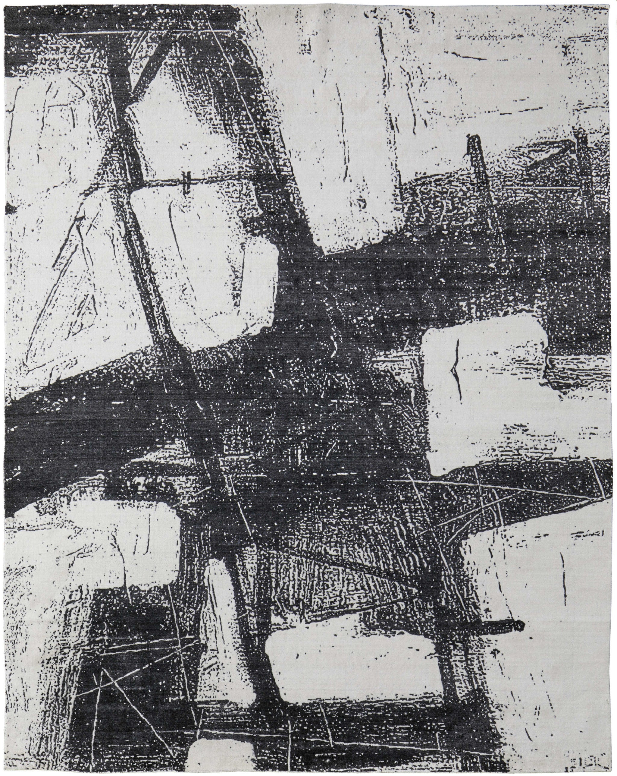 Exquisite Hand-Woven Abstract Wool Blend Area Rug - One-of-a-Kind Artisan Craft for a Warm and Welcoming Home Ambiance