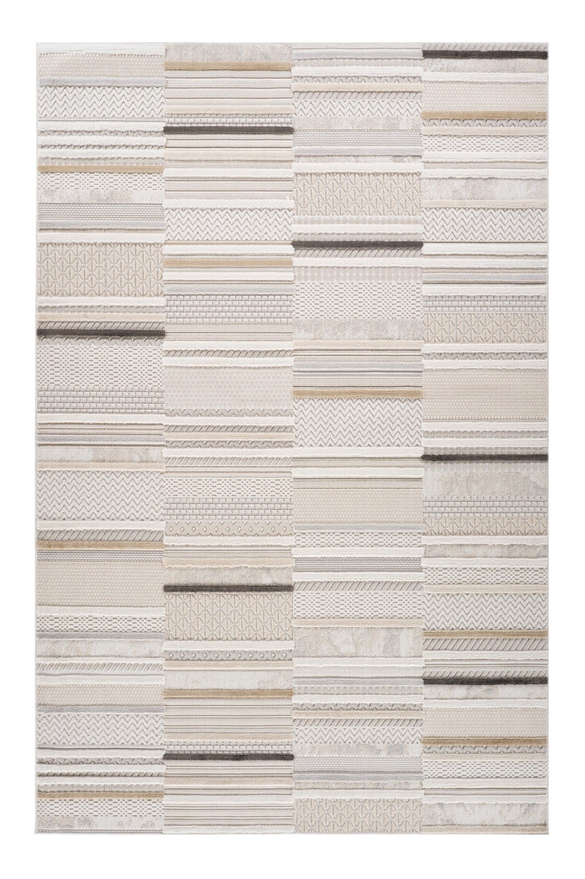 Stylish 7-Foot by 10-Foot Gray and Beige Abstract Distressed Area Rug for Indoor Use - Ideal for Homes with Children and Pets, Stain-Resistant