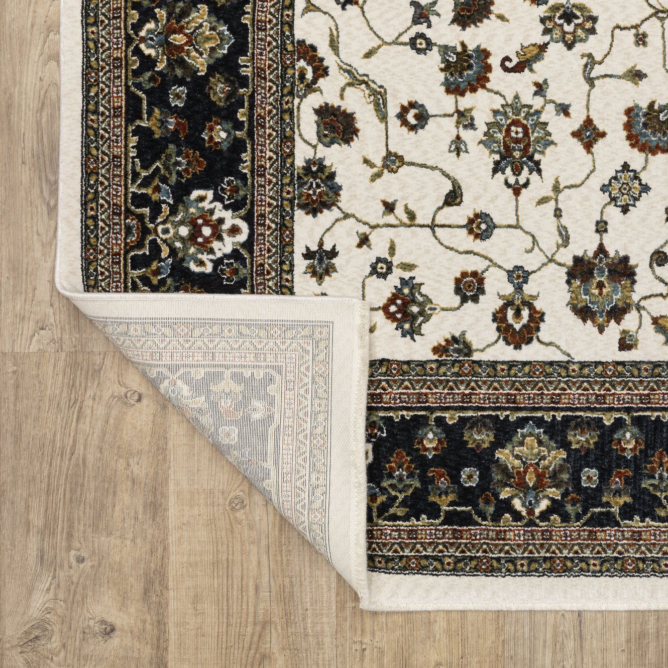 Luxurious Power-Loomed Vivian Indoor Area Rug with Soft Microfiber and Rich Traditional Color Palette