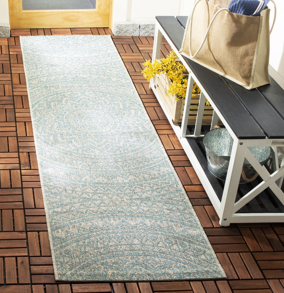 High - Quality Courtyard Power Loomed Rectangular Area Rug: A Durable, Fashionable, and Graceful Home Decor Option for Every Room