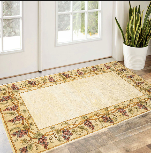 Exquisite Ivory Wool Floral Hand-Tufted Area Rug for Warm and Stylish Home Decor