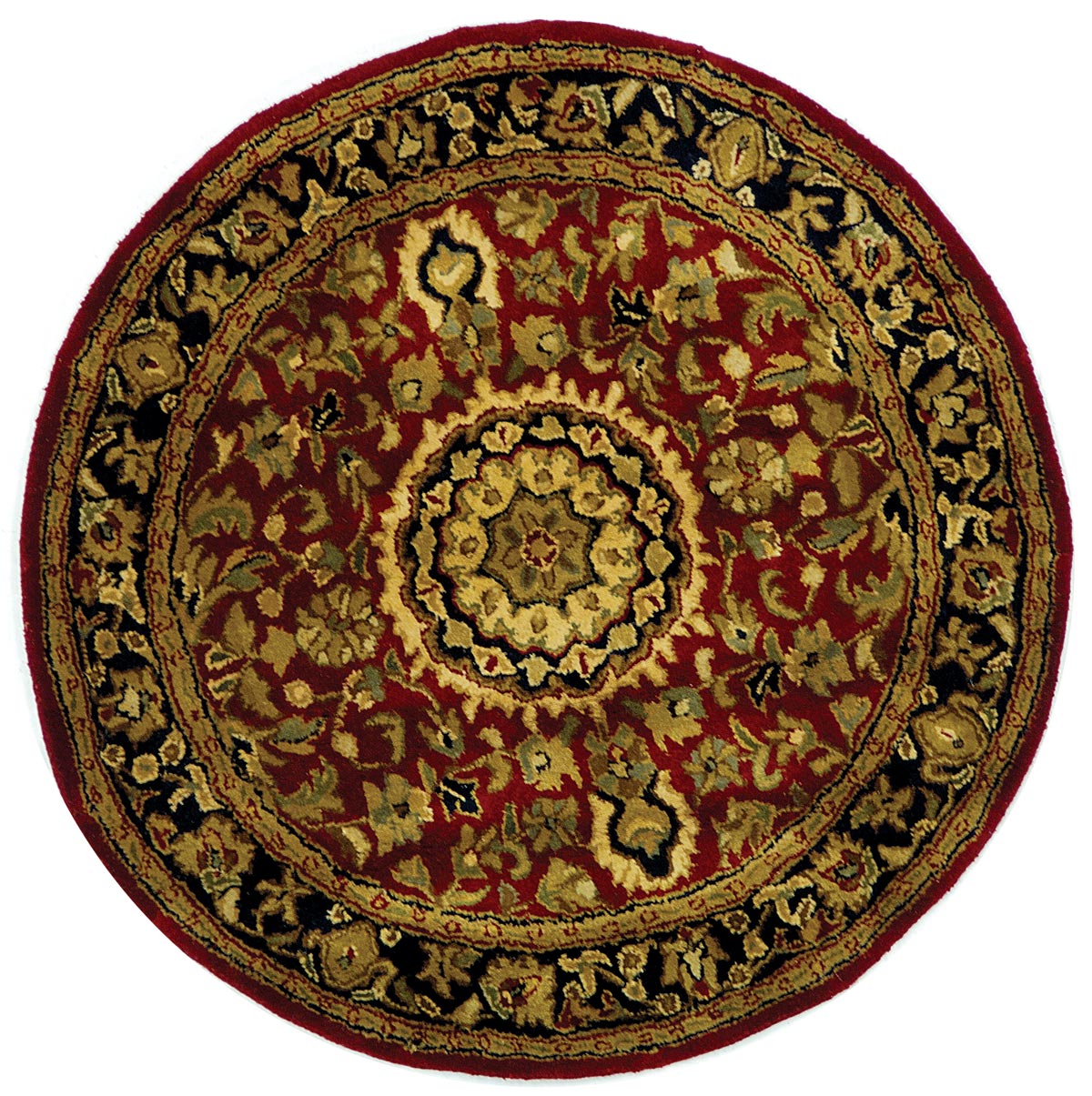 Elegant Hand - Tufted Indian Wool Pile Oval Rug for Timeless Home Decor