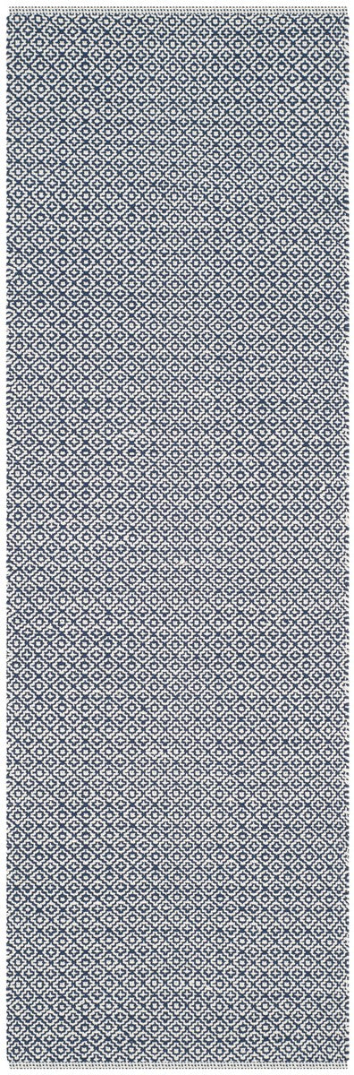 Exquisite Handmade Montauk Cotton Rug with Casual Ikat Pattern for Coastal and Contemporary Home Interior Decor