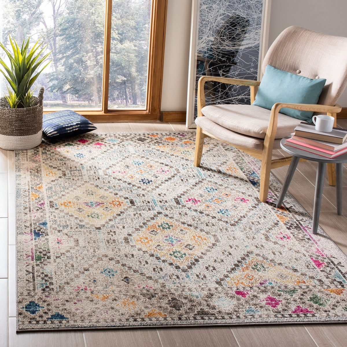 Luxurious Turkey - Made Power Loomed Polypropylene Friese Rectangle Rug