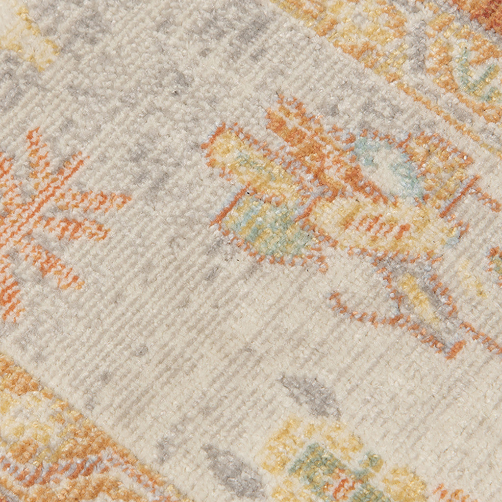 Stain-Resistant Blue and Orange Floral Outdoor Rugs for Indoor/Outdoor Spaces