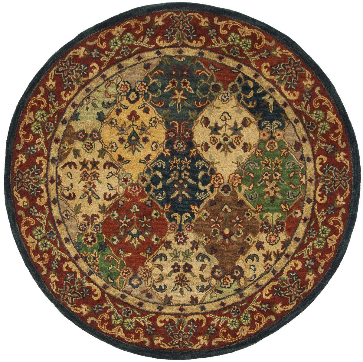 Luxurious Heritage Wool Pile Hand - Tufted Rectangle Rug Crafted in India for a Timeless Decorative Style