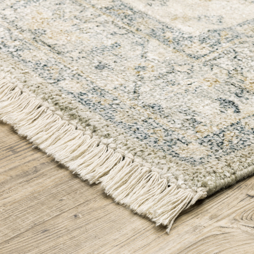 Unique Hand - Loomed Stain - Resistant Oriental Area Rug with Fringe for Stylish Spaces