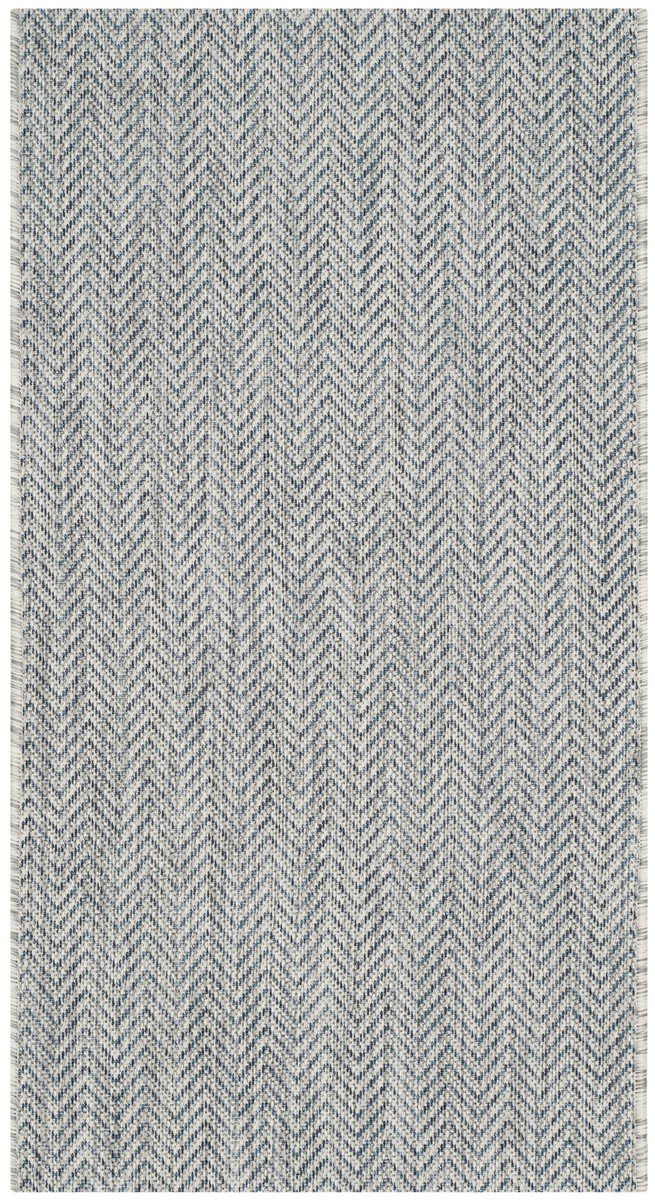 Stylish All-Weather Chevron Power Loomed Rug for Outdoor Living Spaces