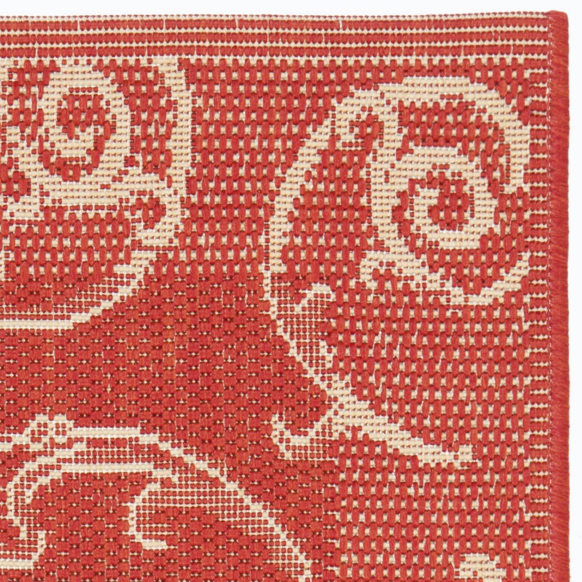 Stylish Courtyard Decor - Luxurious Power Loomed Indoor and Outdoor Area Rug Featuring an Elegant Vine Scroll Pattern