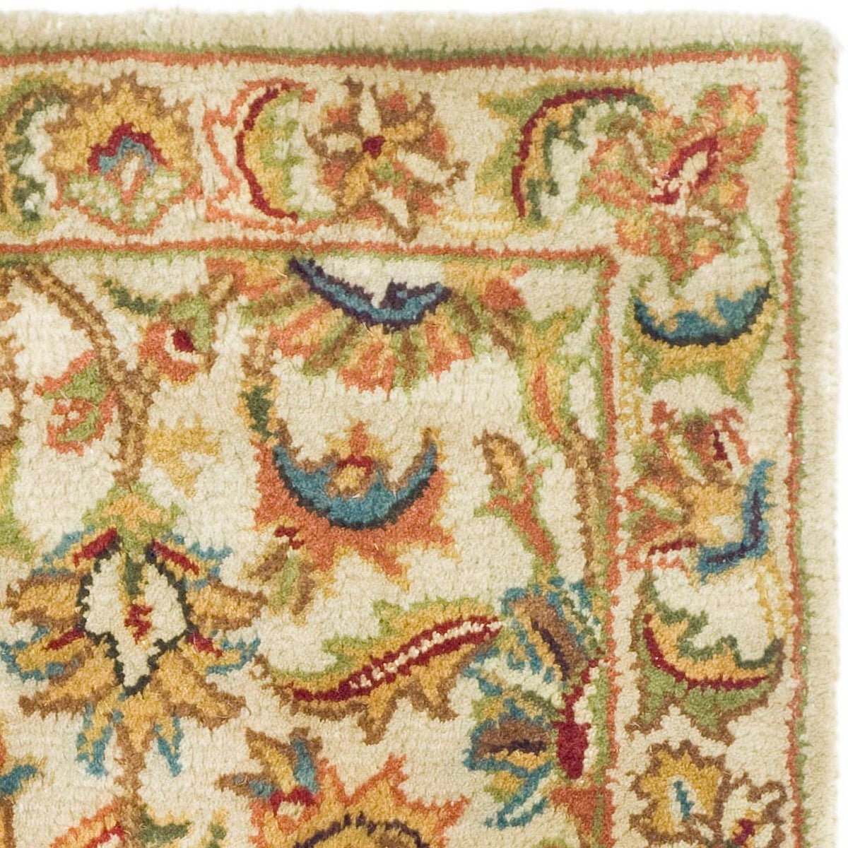 Elegant Hand - Tufted Wool Pile Rectangle Rug from India for Timeless Home Decor