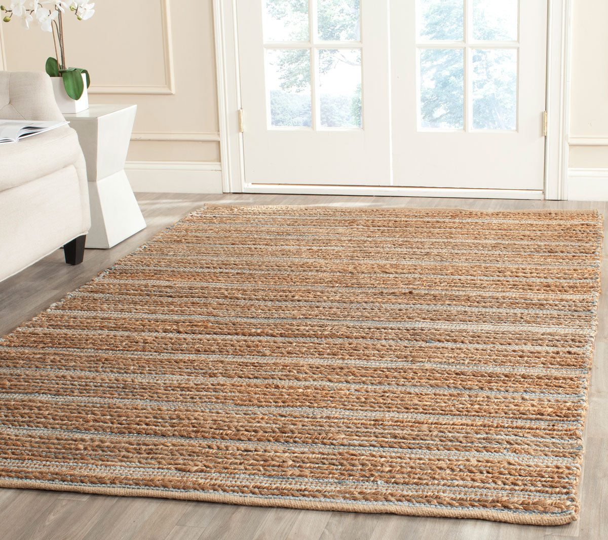 Eco-Friendly and Stylish Hand-Woven Cape Cod Jute and Cotton Area Rug for Your Home Decor