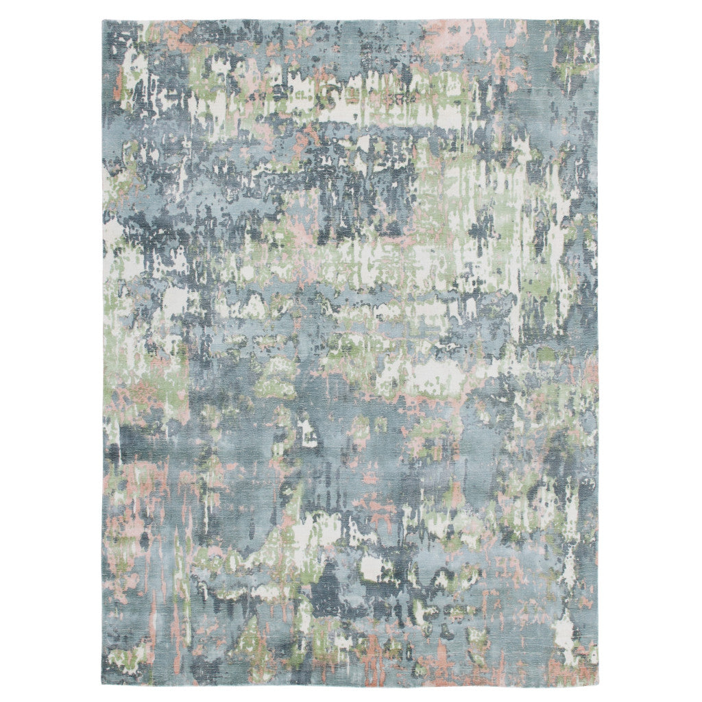 Exquisite Hand Loomed Area Rug with Distinctive Gray and Yellow Abstract Design for Enhancing Your Interior Space Decor