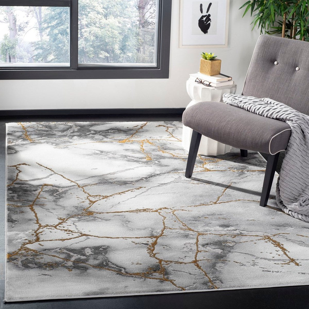 Turkish-Style Power Loomed Rectangle Rug - 12MM Luxurious Pile, Durable Polypropylene Blend