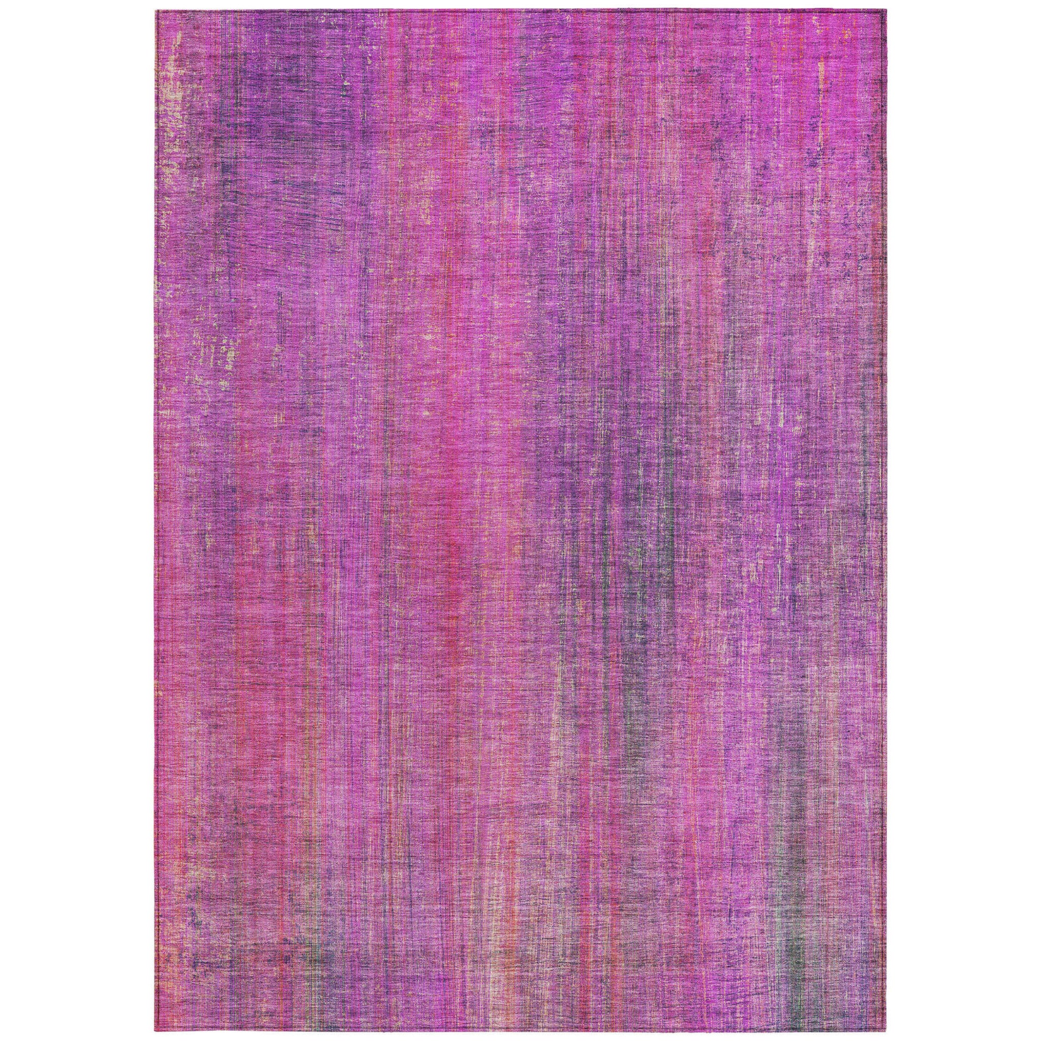Washable, Non-Skid, Stain-Resistant Blue Striped Rug for Indoor & Outdoor Use, Ideal for Pets