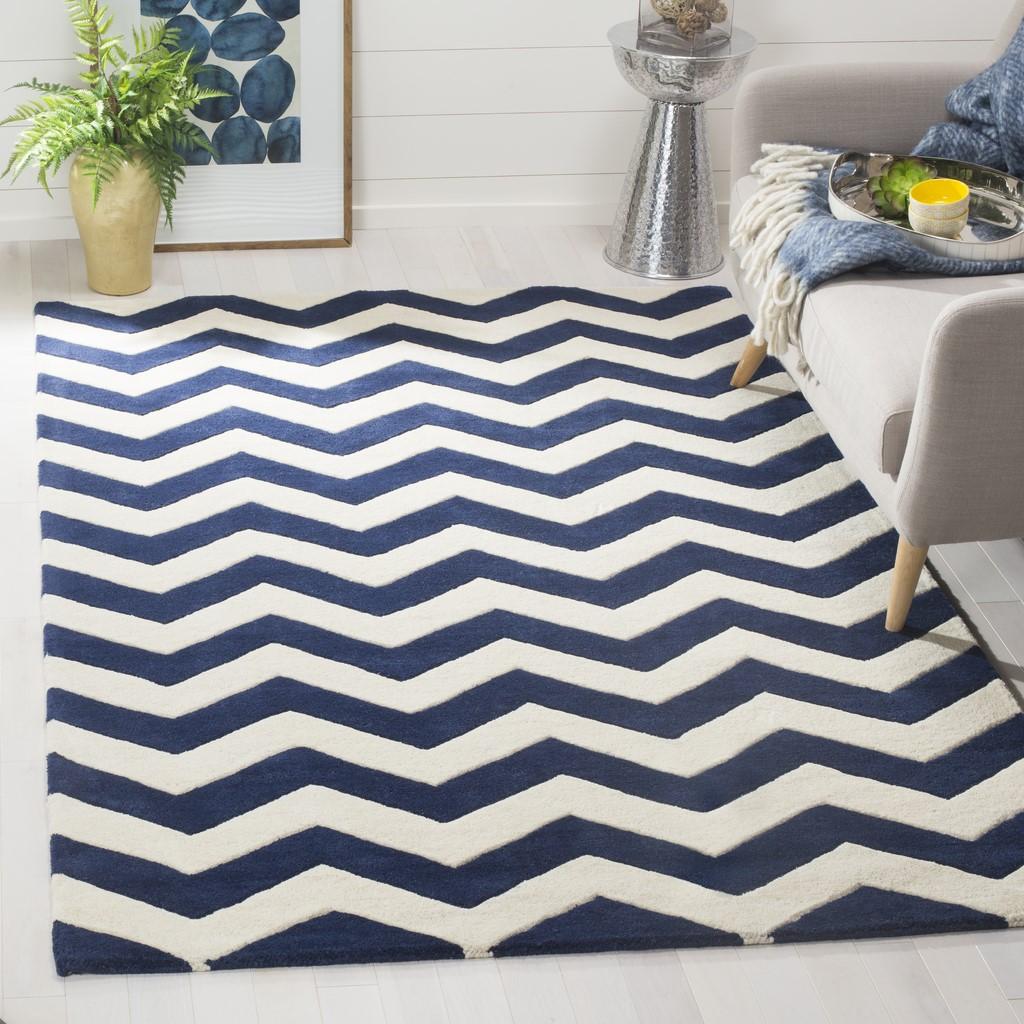 Safavieh Chatham Hand - Tufted Wool Floor Rug Featuring Stunning Elegant Moroccan Motifs in a Vivid Color Scheme for Contemporary Modern Interiors
