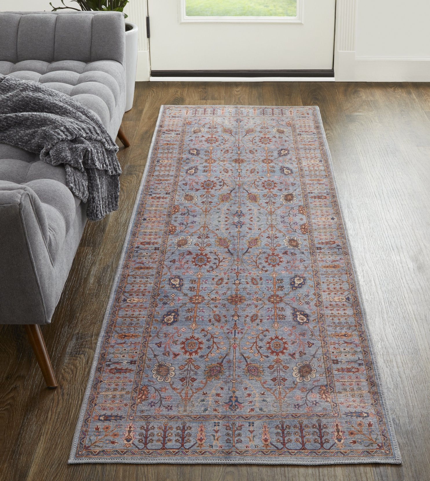 Rawlins Polyester Floral Rug: Vintage Allure with Modern Durability for Your Home